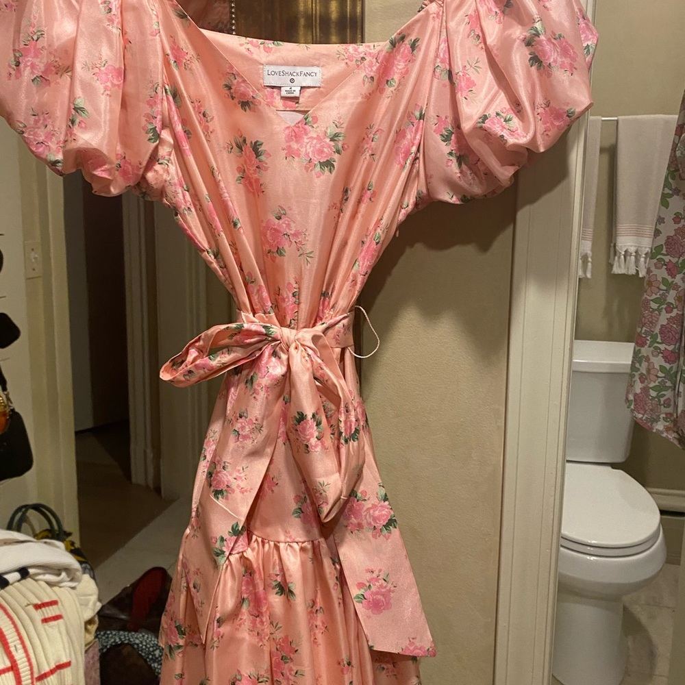 LoveShackFancy for Target pink floral dress - Picture 1 of 3